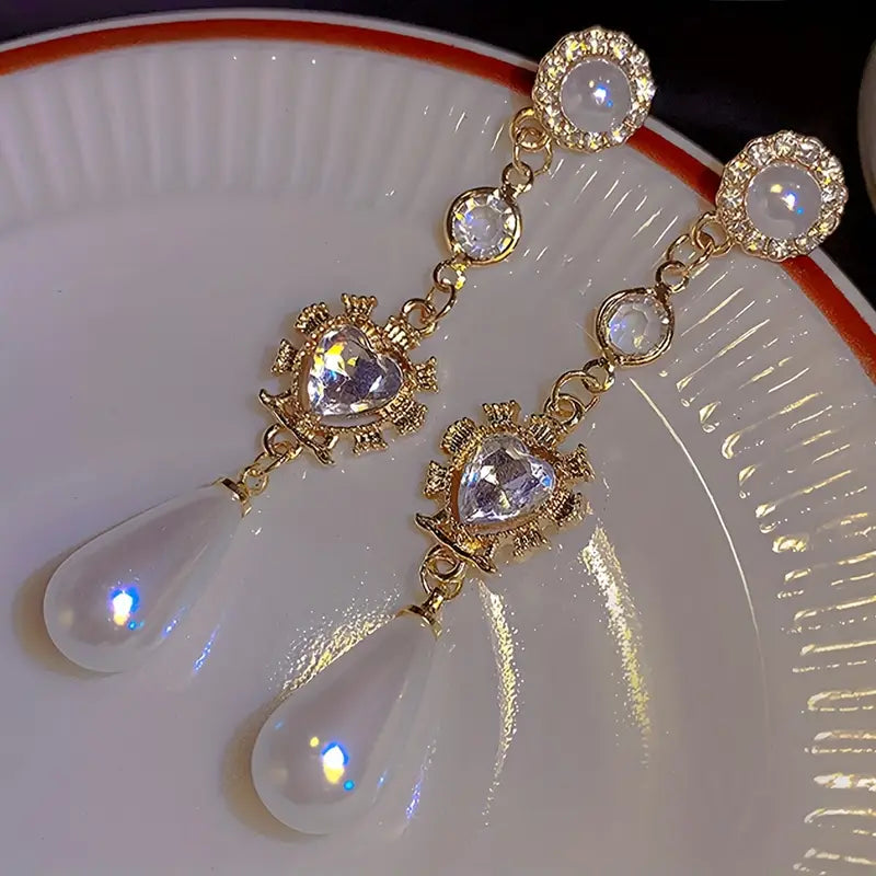 14K GOLD PLATED WATER DROP EARRING
