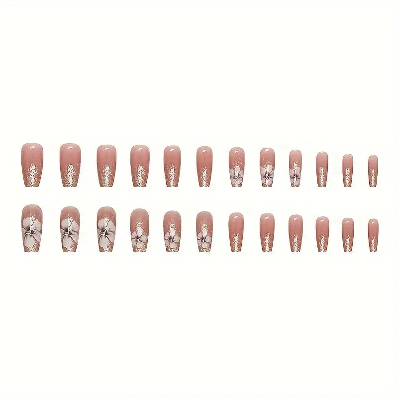 FLOWER DECOR FAKE NAILS