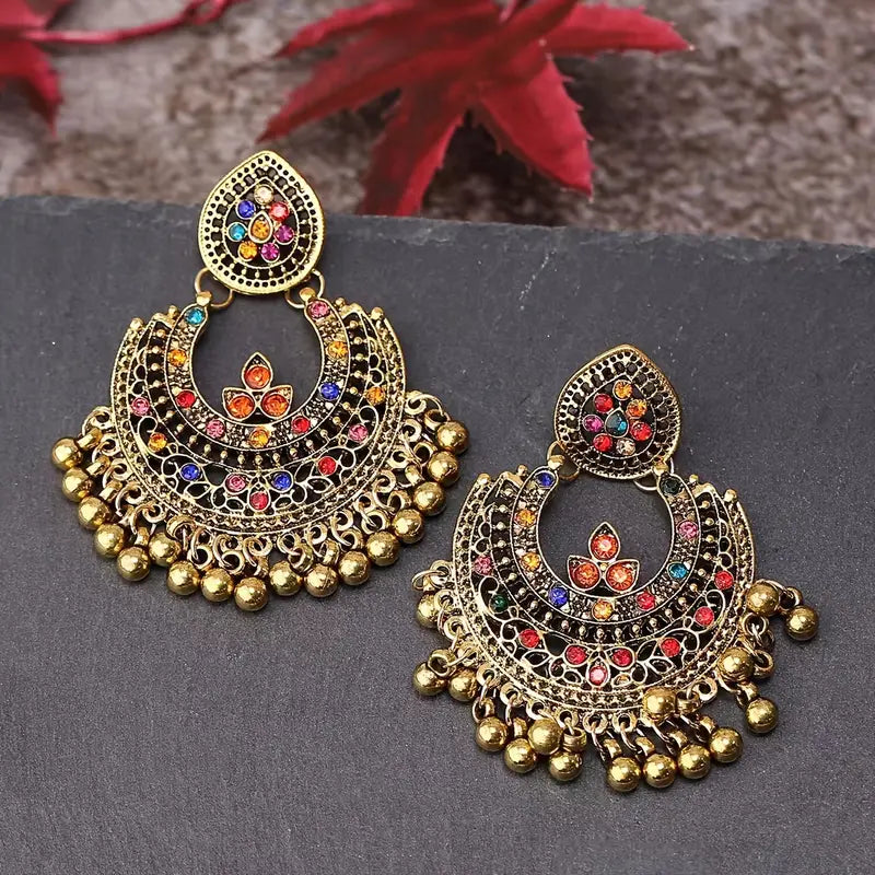 RETRO STYLE EARRINGS MULTICOLOUR