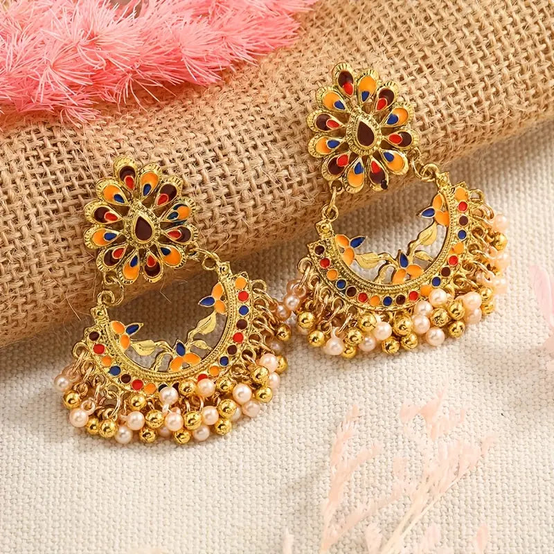 BOHO DANGLE EARRINGS MULTICOLOUR