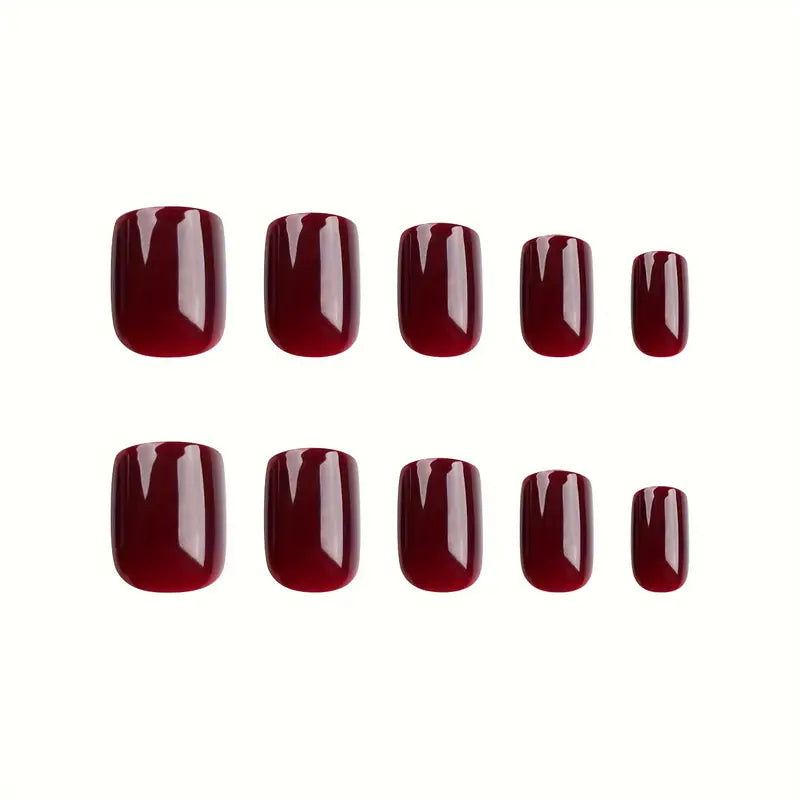 BURGUNDY NAILS