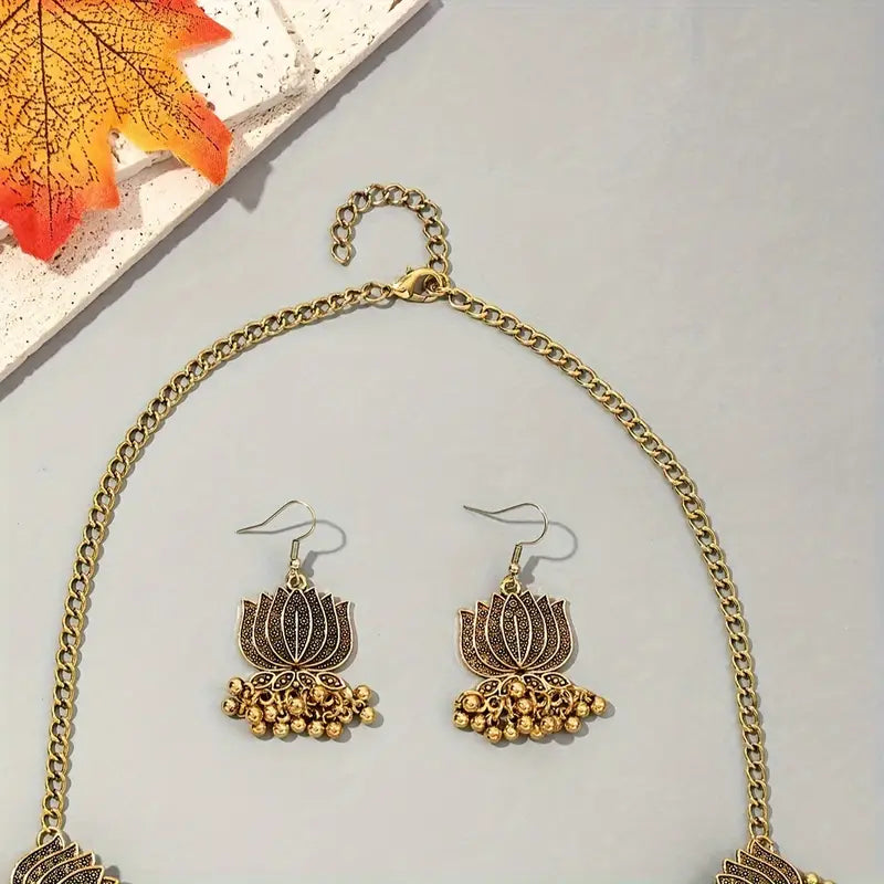 RETRO LOTUS NECKLACE