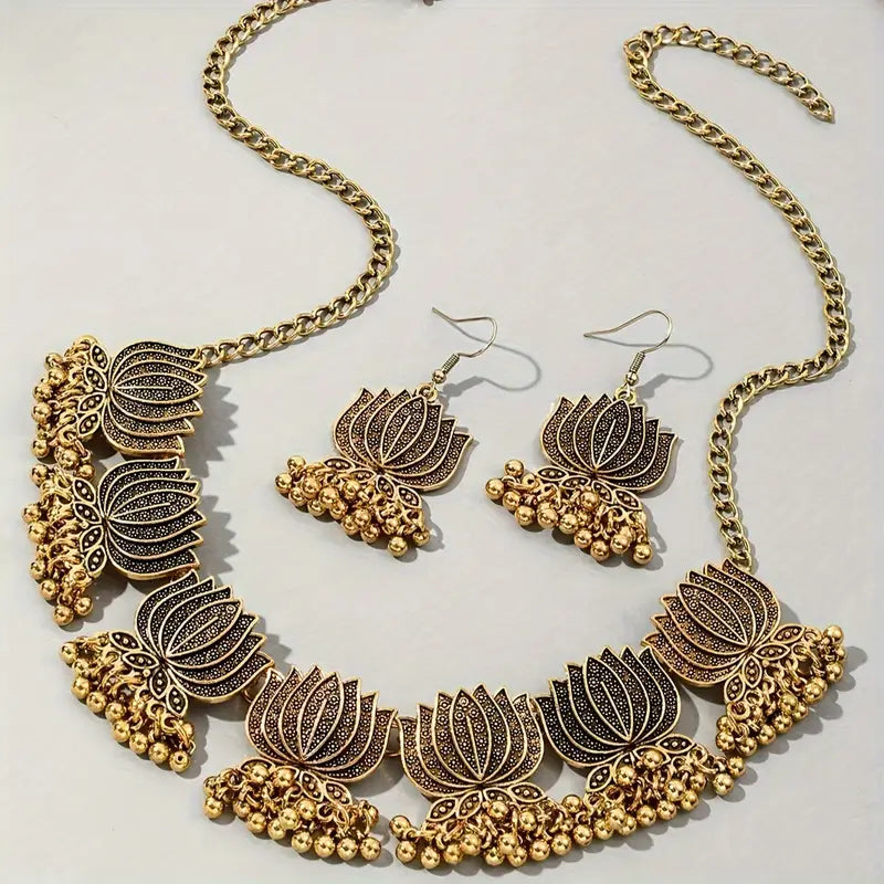 RETRO LOTUS NECKLACE