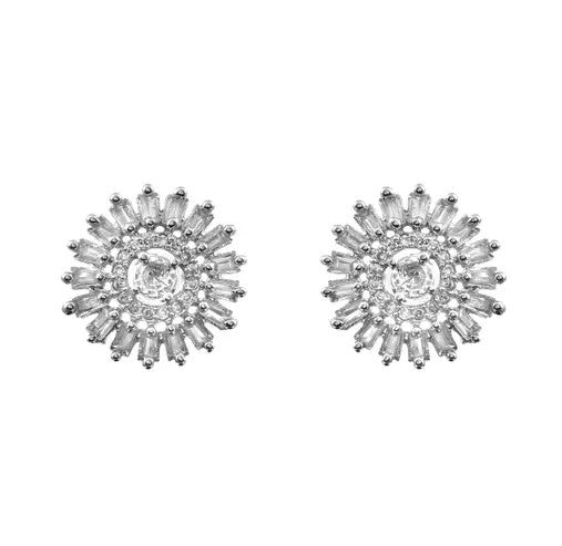 Cubic Zirconia Festive Round Earrings