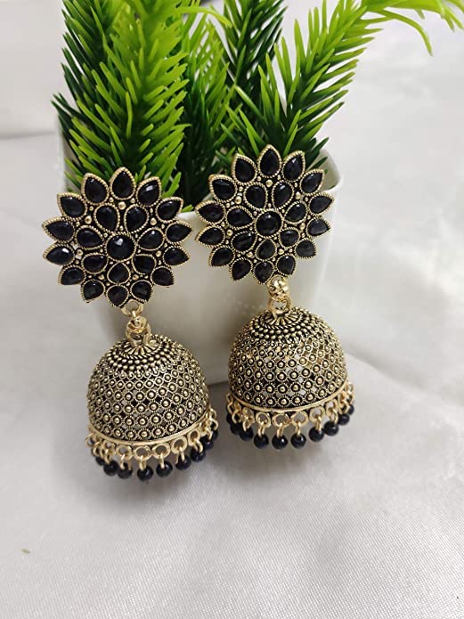 Sunflower Gold Plated Jhumkas