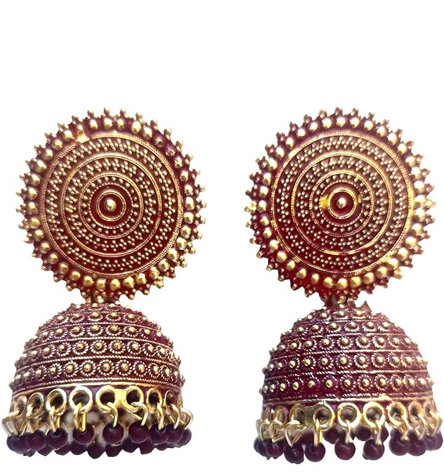 Big Size Fancy Pearl Attached Jhumka