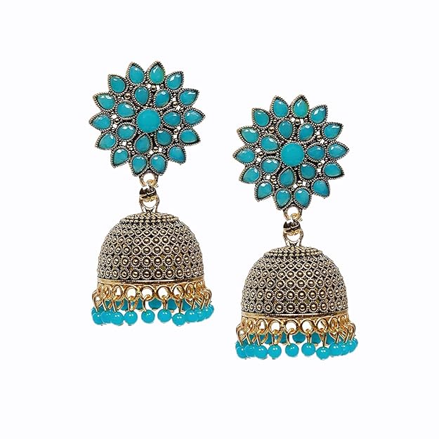 Sunflower Gold Plated Jhumkas