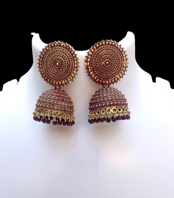 Big Size Fancy Pearl Attached Jhumka