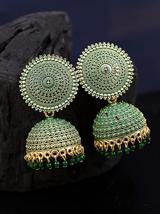 Big Size Fancy Pearl Attached Jhumka