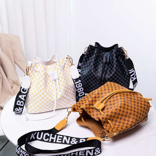 Printed Bucket Bag Female Fashion Ladies Large-capacity Crossbody Bag