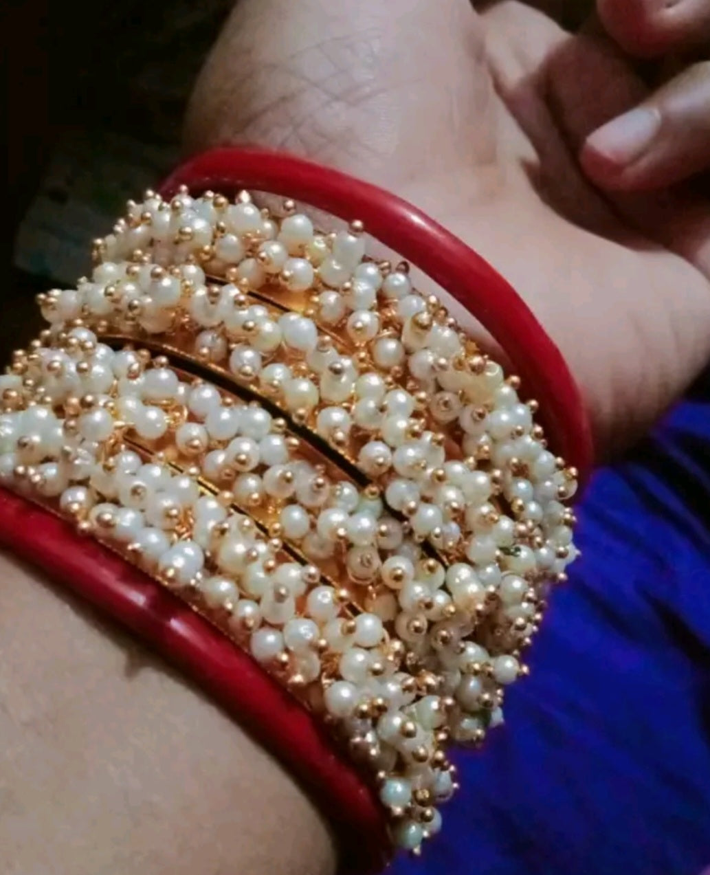 Pearl Bangles Set