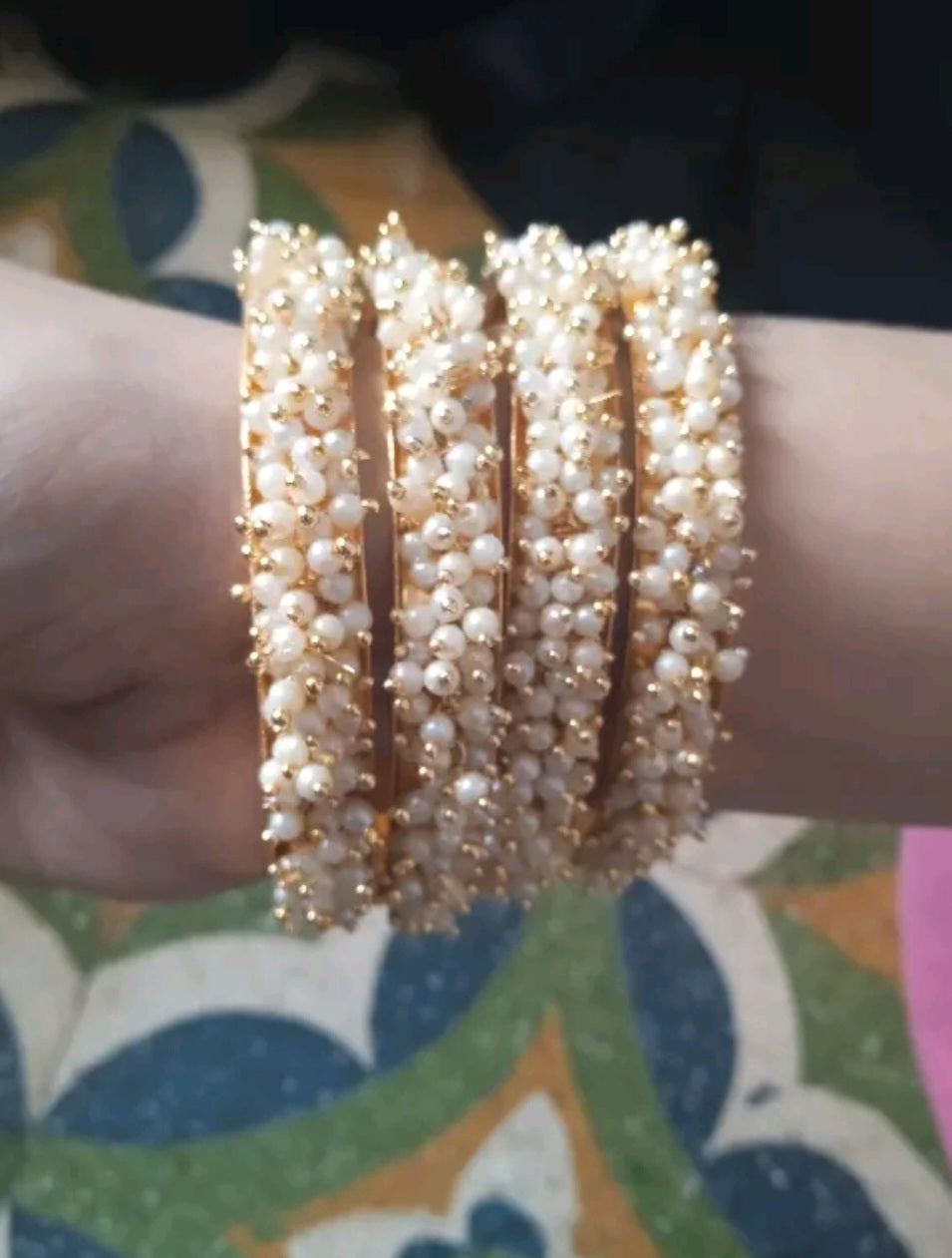 Pearl Bangles Set