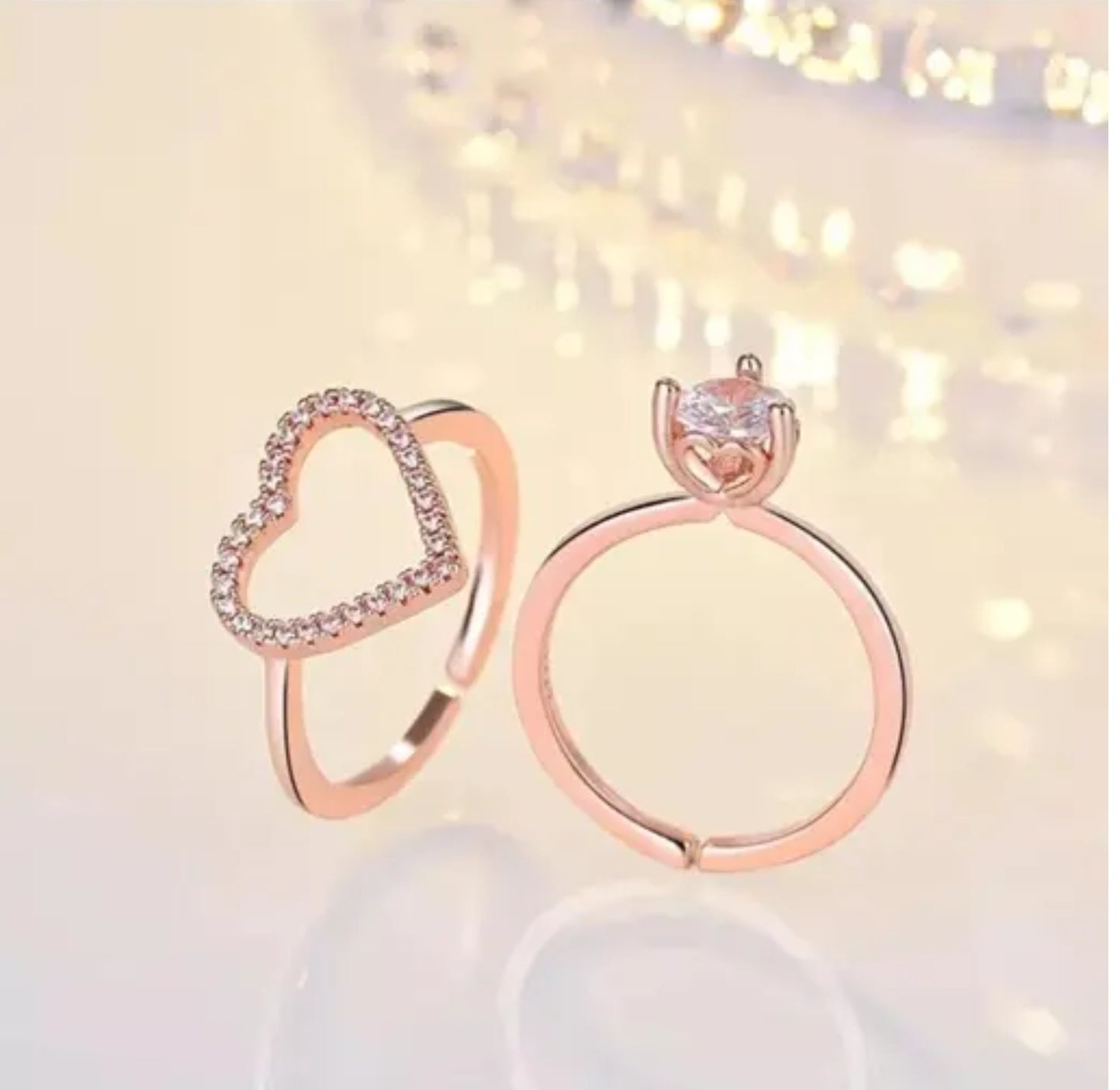 ROSEGOLD PLATED DUAL RING