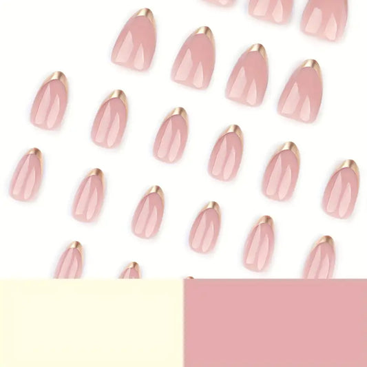 GOLDEN NUDE FAKE NAILS