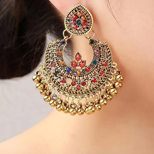 RETRO STYLE EARRINGS MULTICOLOUR