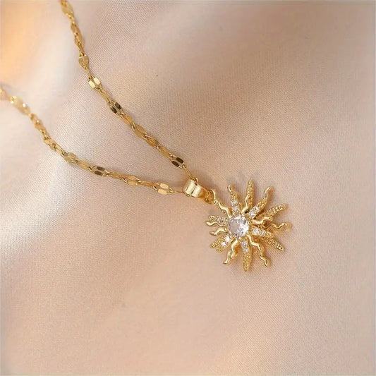 SUN BURST PENDANT NECKLACE