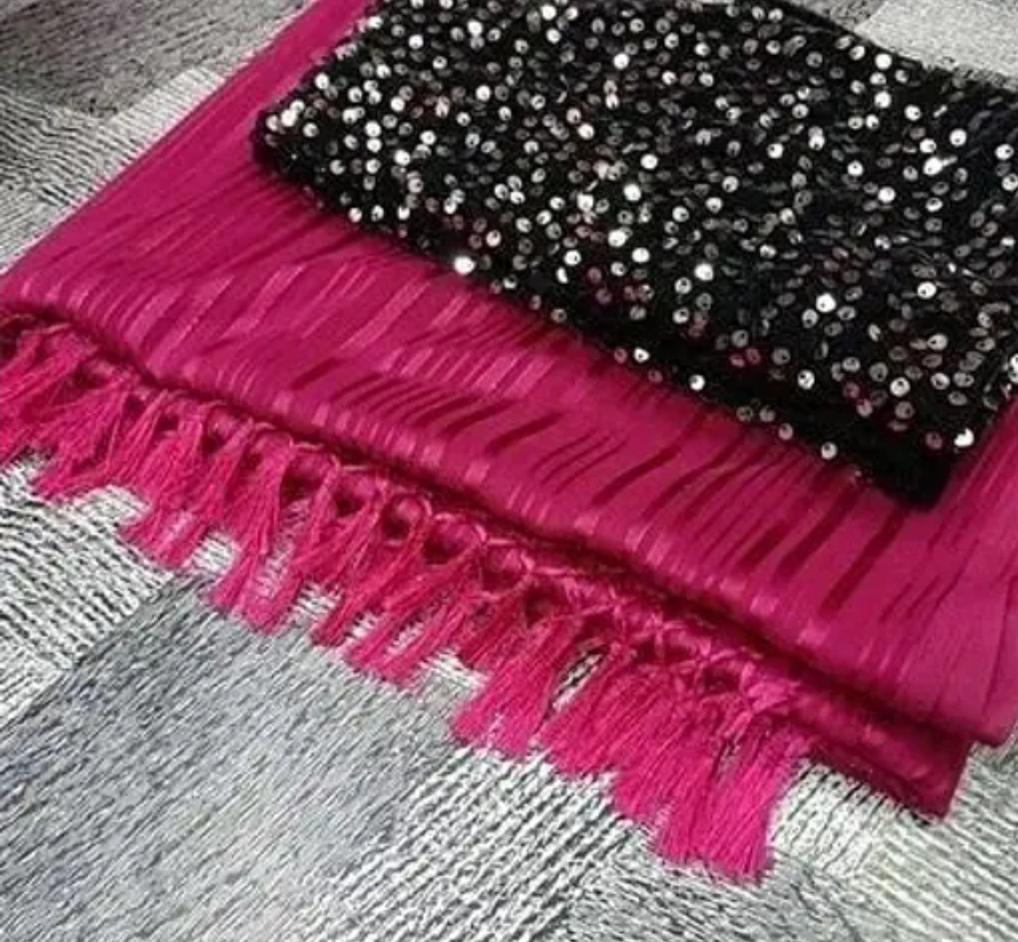 SOFT GEORGETTE TASSELS AND LATKANS SAREE