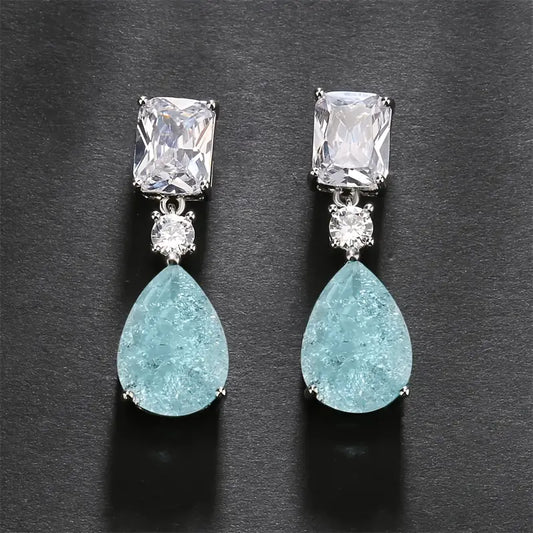 DROPLET ZIRCONIA EARRINGS