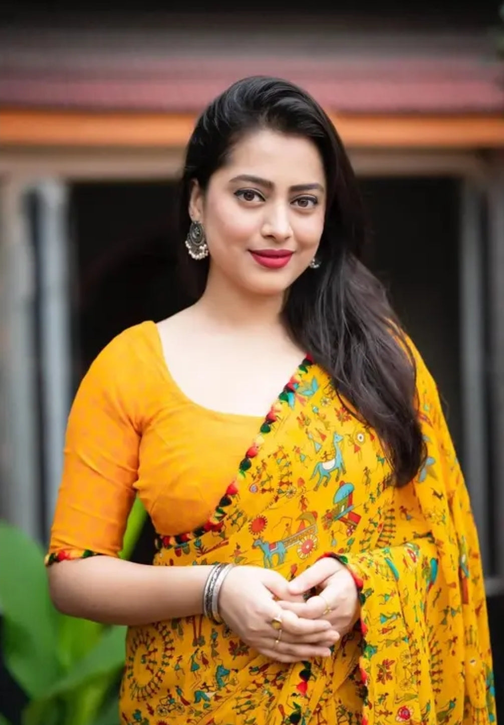 KALAMKARI PRINT GEORGETTE SAREE