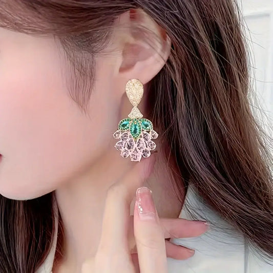 PINK ICEFLOWER EARRINGS