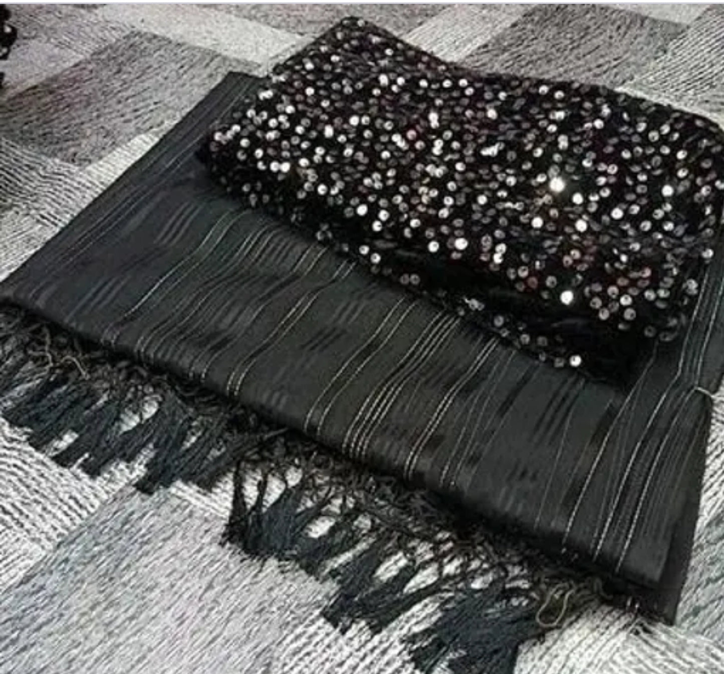 SOFT GEORGETTE TASSELS AND LATKANS SAREE