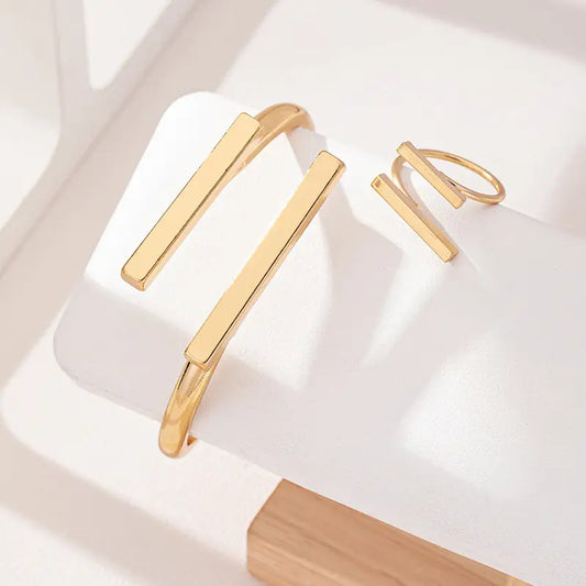 GEOMETRIC GOLD PLATED BRACELET