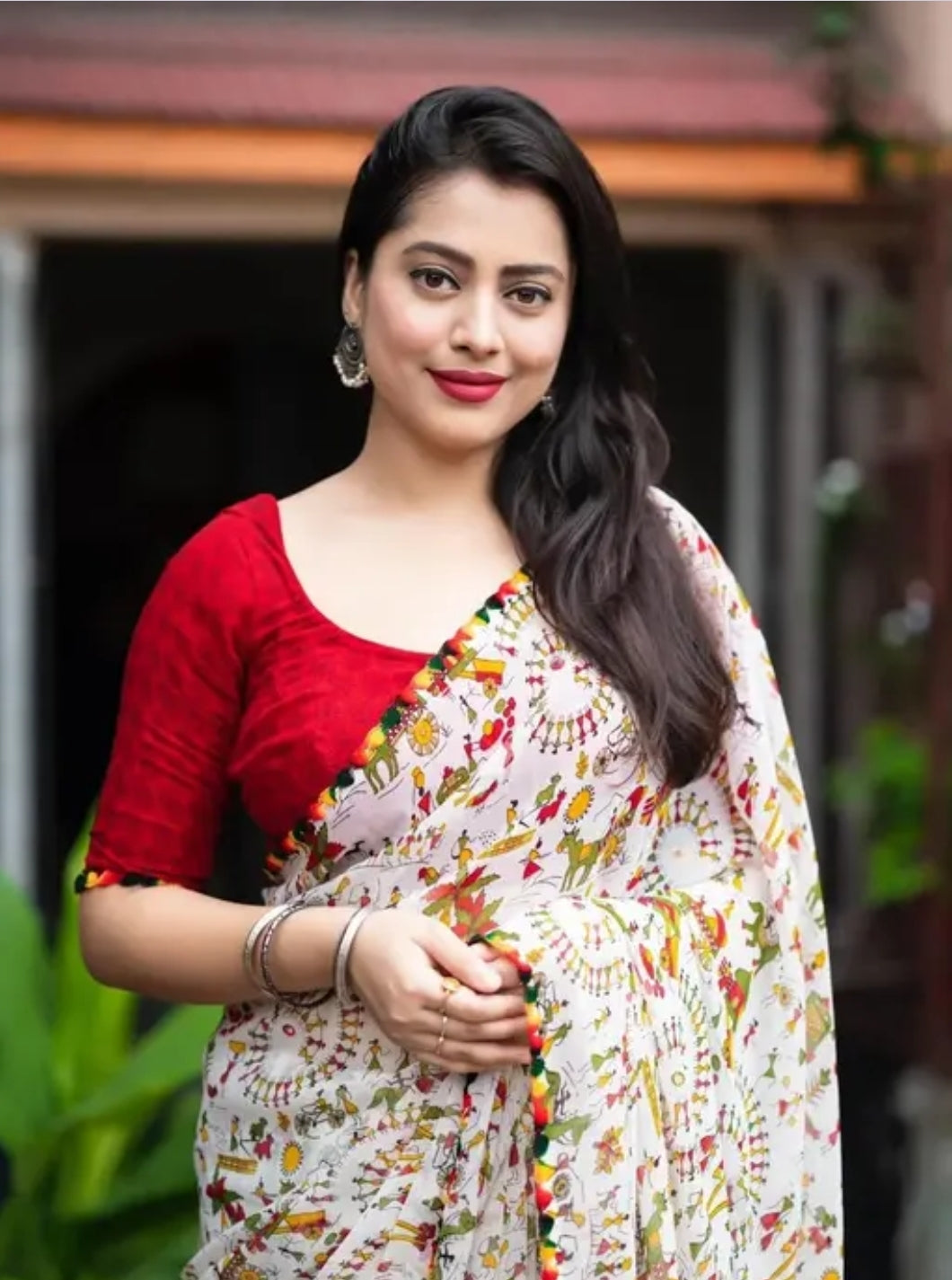 KALAMKARI PRINT GEORGETTE SAREE