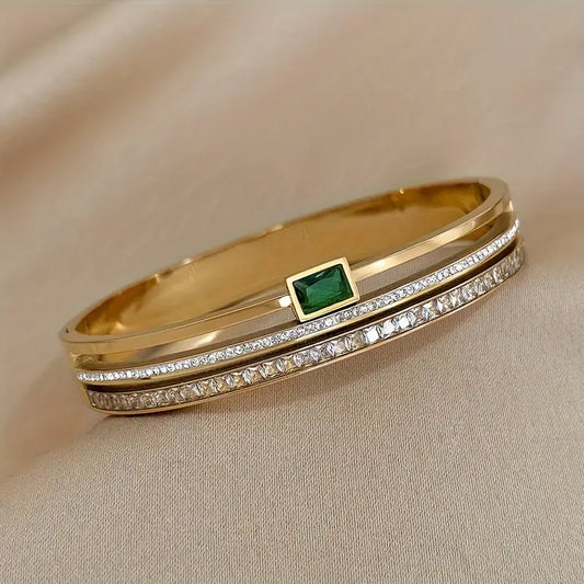 DOUBLE ROW GREEN BRACELET