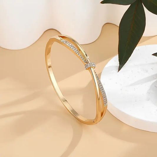 SIMPLE RHINESTONE  BANGLE