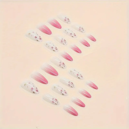 PINK ALMOND SHAPED NAILS