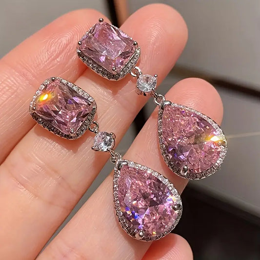 SPARKLING TEARDROP EARRINGS