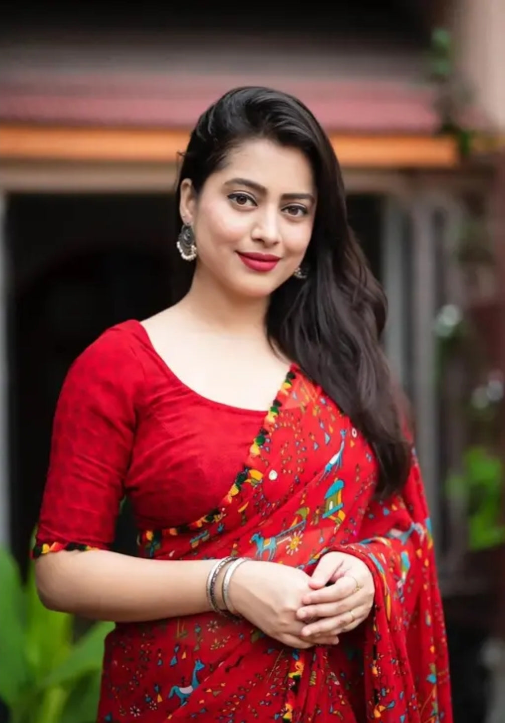 KALAMKARI PRINT GEORGETTE SAREE