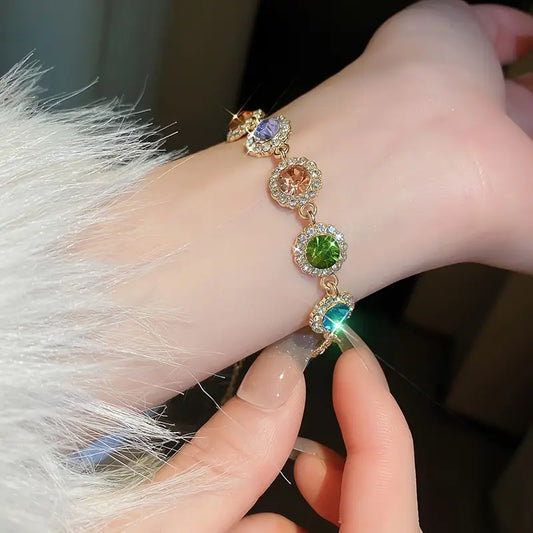 ROUND RHINESTONE BRACELET
