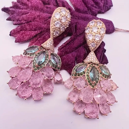 PINK ICEFLOWER EARRINGS