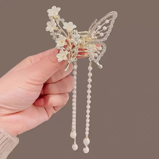 ROSE BUTTERFLY HAIR CLIP