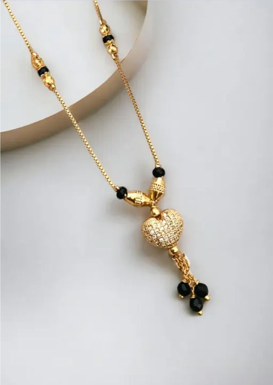 AMERICAN DIAMOND GOLD PLATED MANGALSUTRA