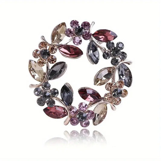 MULTICOLOUR FLORAL BROOCH