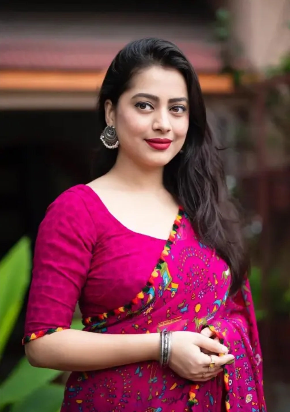 KALAMKARI PRINT GEORGETTE SAREE