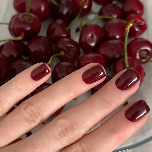 BURGUNDY NAILS