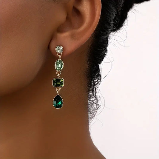 RETRO RHINESTONE EARRINGS
