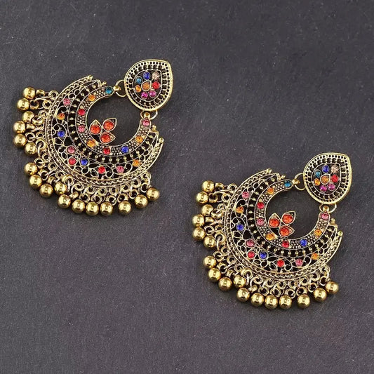 RETRO STYLE EARRINGS MULTICOLOUR