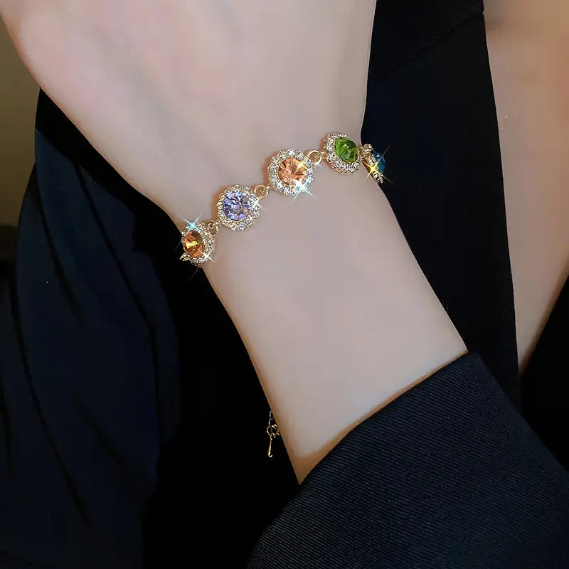 ROUND RHINESTONE BRACELET