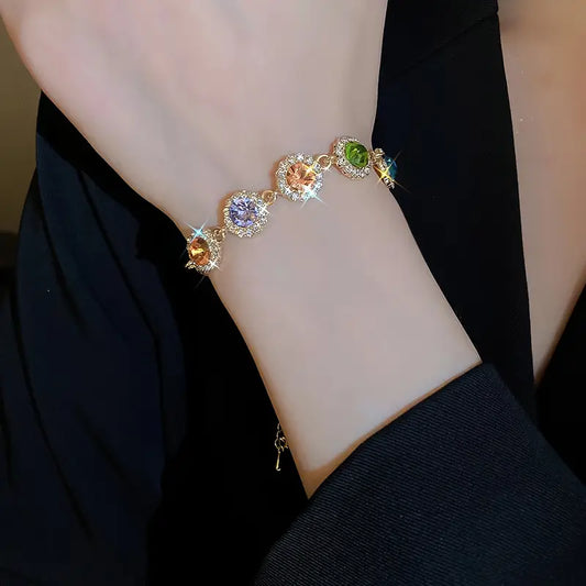 ROUND RHINESTONE BRACELET